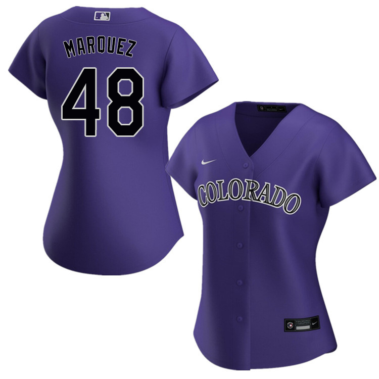 Nike Women #48 German Marquez Colorado Rockies Baseball Jerseys Sale-Purple